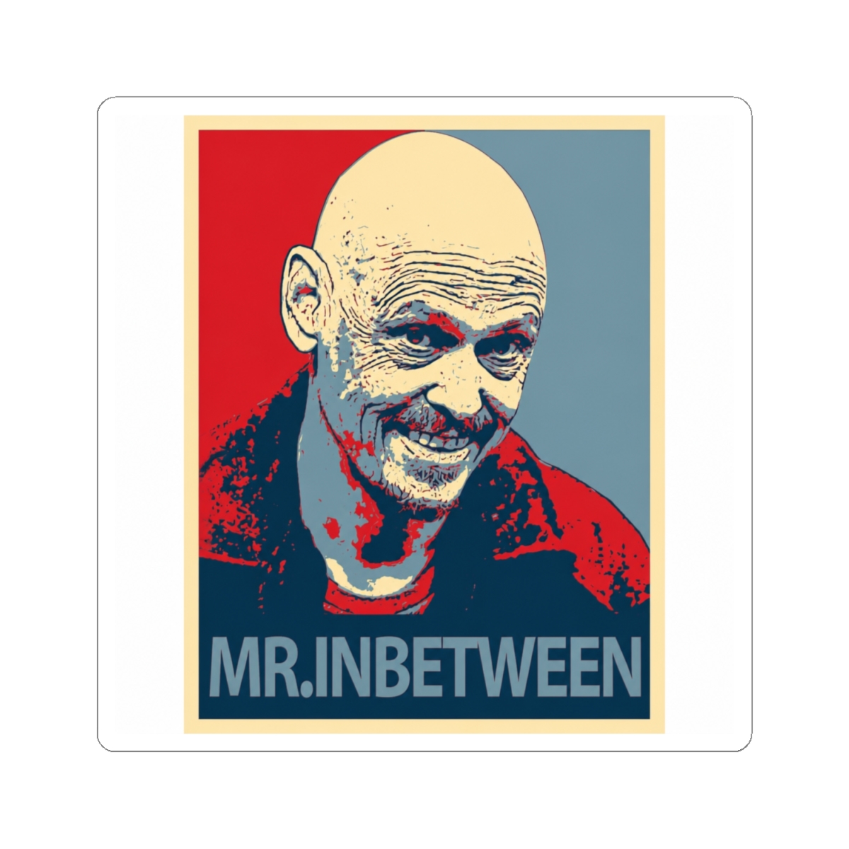 Mr Inbetween Retro Sticker - alternate angle 1, merchandise
